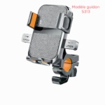 Support Smartphone Moto Vélo S313 – Fixation Guidon Sécurisée