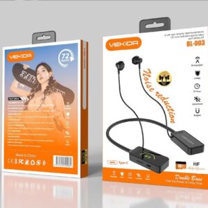 Écouteurs Bluetooth tour de cou VEKIDA BL-003 Double Bass Noir / Gris