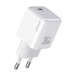 Original boitier de chargeur de téléphone USAMS 30W Type-C to Type C, ou Type-C to cable apple, blanc