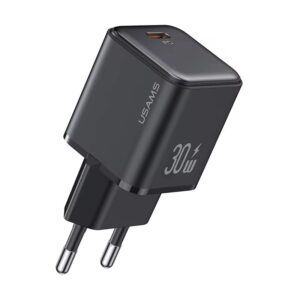 Original boitier de chargeur de téléphone USAMS 30W Type-C to Type C, ou Type-C to cable apple, noir