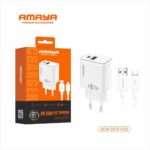 Chargeur Rapide AMAYA 20W PD + QC avec Câble USB-C – Modèle ACW-E67D+CC63