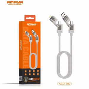 Original Câble Multi-Connecteurs AMAYA 240W 4-en-1 Charge Rapide & Data – Modèle ACD-390