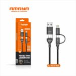 Original Câble Multi-Usage AMAYA 60W 4-en-1 Charge Rapide – Modèle ACD-X28