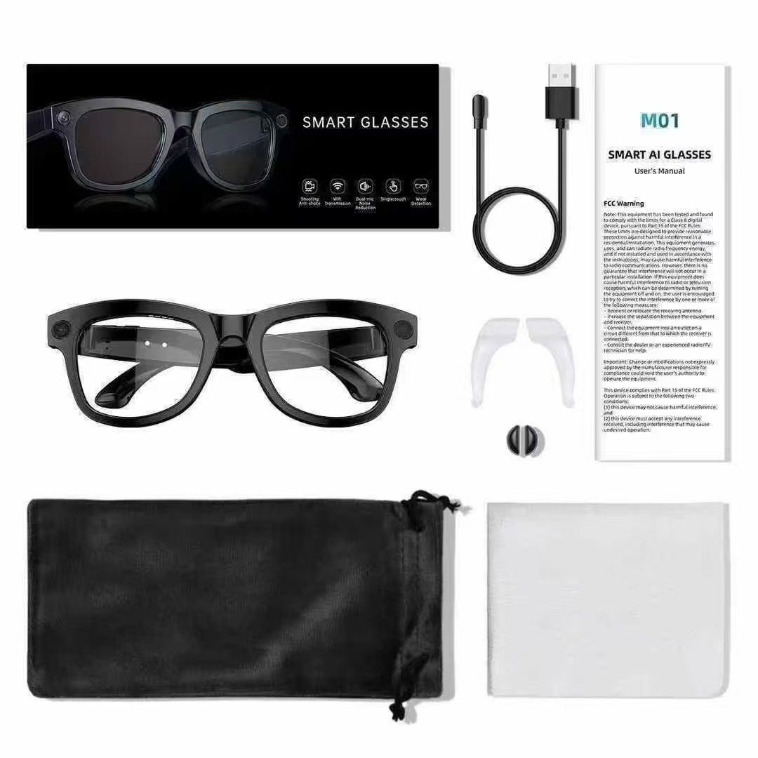 Lunettes Connectées Smart AI M01 Pro – Bluetooth & Audio Intégré – Image 4