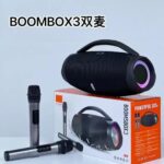 Boombox 3 – Enceinte Bluetooth Portable 40W avec Double Microphone Sans Fil