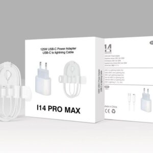 Chargeur Rapide 125W USB-C – Kit Complet avec Câble Lightning compatible a 14 Pro Max