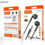 Écouteurs Filaire VEKIDA EA-04 Double Bass – Jack 3.5 mm avec Microphone – Hi-Res Audio (Noir)