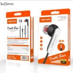 Écouteurs intra-auriculaires VEKIDA EA-01 avec micro – Hi-Res Audio Double Bass - Noir & Blanc