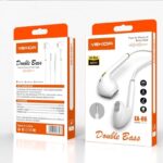 Écouteurs filaires VEKIDA EA-06 Blanc Double Bass avec micro