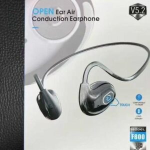 Écouteurs Bluetooth F800 Open-Ear à Conduction Aérienne – Sans Fil V5.2 – Sport, Confort et Sécurité