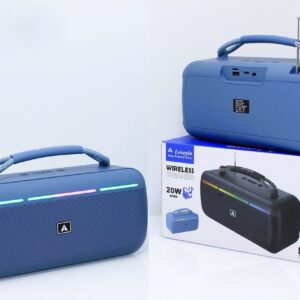 Enceinte Bluetooth Portable AI-02S – Son Puissant & Design Rond avec éclairage LED RBG et Radio FM