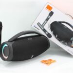 Enceinte Bluetooth Portable BOOMSBOX3 – Son Puissant & Design Rond avec microphone 40W