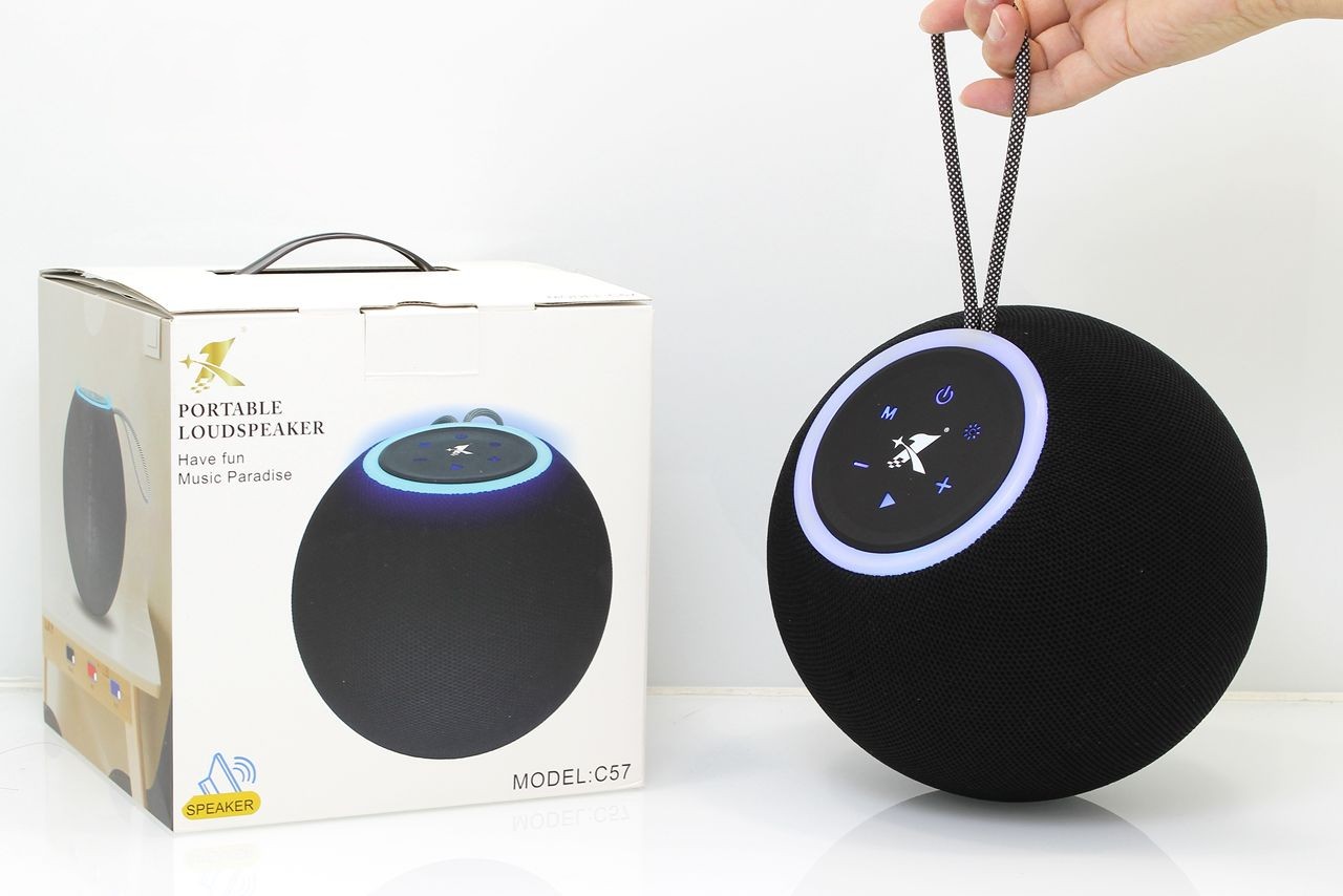 Enceinte Bluetooth Portable C57 avec Microphone & LED RGB 100W