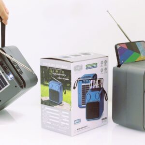 Enceinte Bluetooth Solaire Portable HF-F222 avec Radio FM et torche