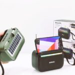 Enceinte Bluetooth Solaire Portable SD-L115 avec éclairage LED RBG et Radio FM
