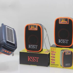 Enceinte Bluetooth solaire Portable KT-7118D – Son Puissant & Design Rond avec eclairage LED