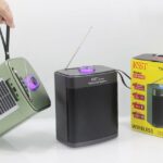 Enceinte Bluetooth solaire Portable KT-805S – Son Puissant & Design Rond avec eclairage LED