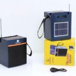 Enceinte Bluetooth solaire portable BoomBest LN-1036 Mini Sun – Radio FM avec antenne, haut-parleur sans fil rechargeable