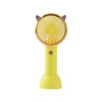 Mini Ventilateur Rechargeable Portable – USB, Silencieux et Compact de couleur Jaune