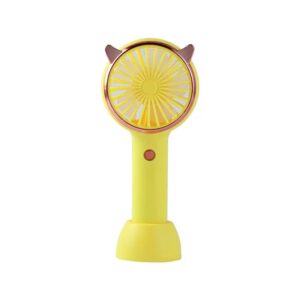 Mini Ventilateur Rechargeable Portable – USB, Silencieux et Compact de couleur Jaune