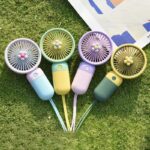 Mini Ventilateur Rechargeable Portable – USB, Silencieux et Compact de differente couleur avec motif