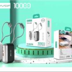 Power Bank SOVO PD-22 10000 mAh – Batterie Externe avec Câbles Intégrés