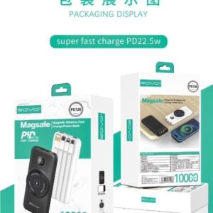 Power Bank SOVO PD128 10000 mAh MagSafe – Charge Sans Fil 22.5W