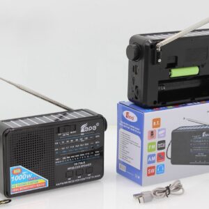 Radio Solaire portable FM-AM-SW avec lecteur MP3 USB-SD – FP-716-S