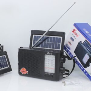 Radio solaire portable FM-AM-SW avec lecteur MP3 USB-SD – FP-605-S